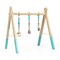 Portable 3 Wooden Newborn Baby Exercise Activity Gym Teething Toys Hanging Bar
